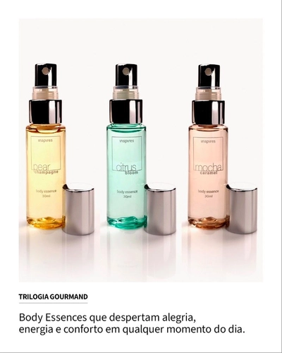 COLEÇÃO GOURMAND -  3 BODY ESSENCES DE DAR ÁGUA NA BOCA