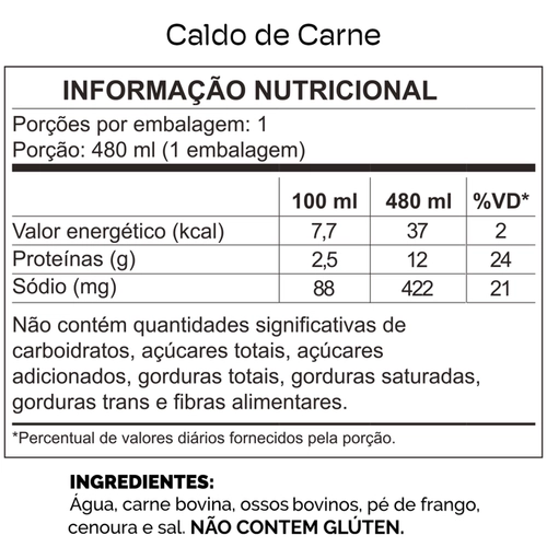 Brodo Carne Gheek Pouche - 480ml - Caldo de Ossos