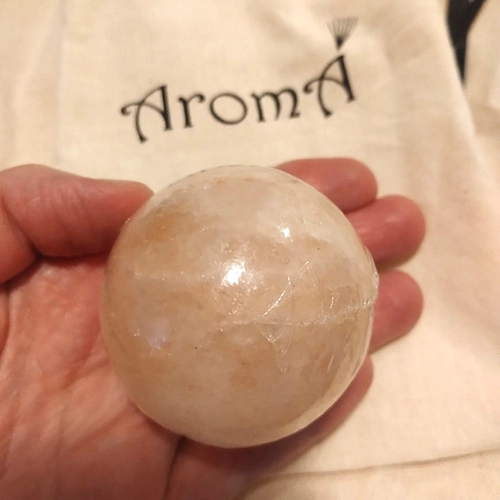Bola Massageadora de Pedra Natural Rosa do Himalaia Aromá