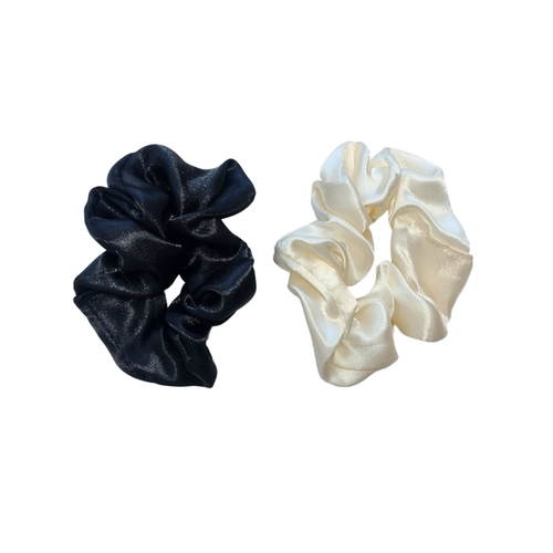 Kit com 2 Scrunchies de Cetim (Xuxinhas de Cabelo) Aromá