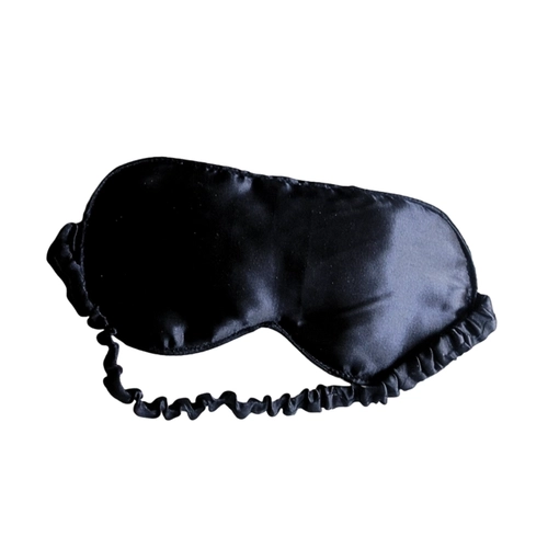Máscara para Dormir de Cetim Preto Aromá – Momento de Relaxar