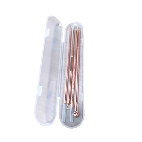 Kit Extrator de Acne e Espinha Rose Gold Aromá – 4 Peças c/ Estojo