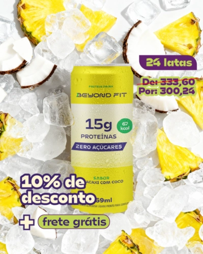 Bebida Proteica sabor Abacaxi com Coco 269ml Kit:24