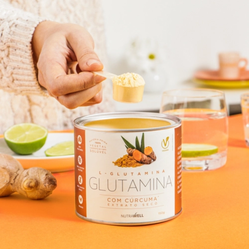 Glutamina Nutrawel Com Cúrcuma 150g
