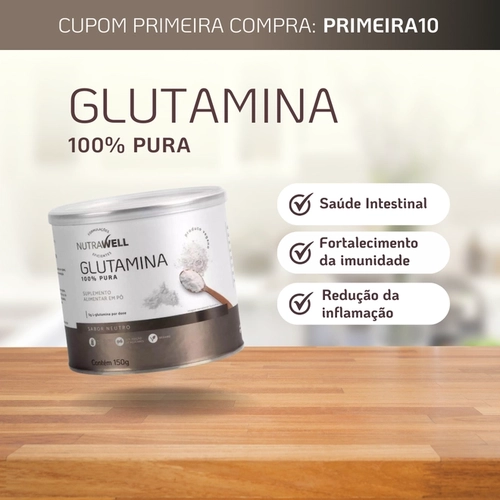 Glutamina Nutrawell, 100% Pura 150g