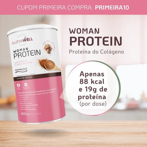 Proteína De Colágeno Cacau, Nutrawell Woman Protein 405g