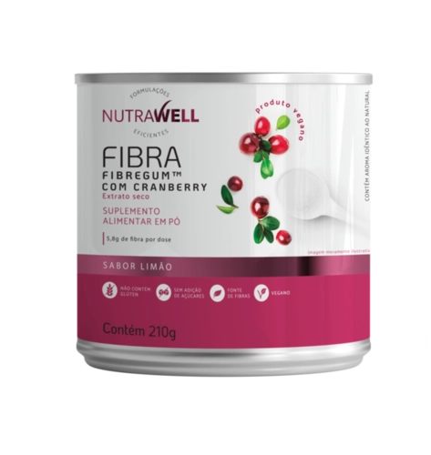 Fibra Fibregum Nutrawell, Extrato Seco De Cranberry, 210g