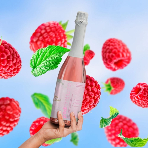 Espumante de Kombucha - Cereja e Framboesa