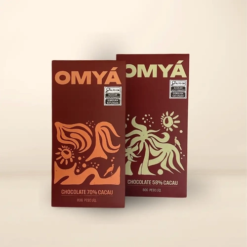 Duo Omyá 2 Barras 70% e 58% Cacau