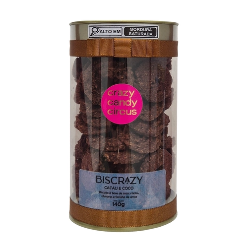 Biscoito Doce Biscrazy Cacau e Coco 140g