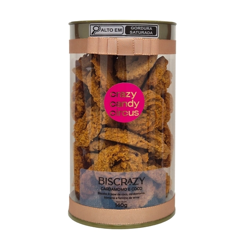 Biscoito Doce Biscrazy Cardamomo e Coco 140g