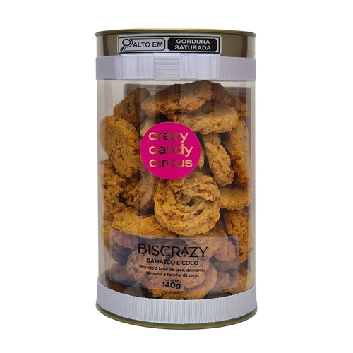 Biscoito Doce Biscrazy Damasco e Coco 140g