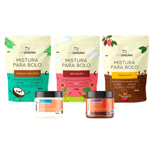 Combo Misturas para Bolo + Beijinho Trufado e Ganache de Avelã