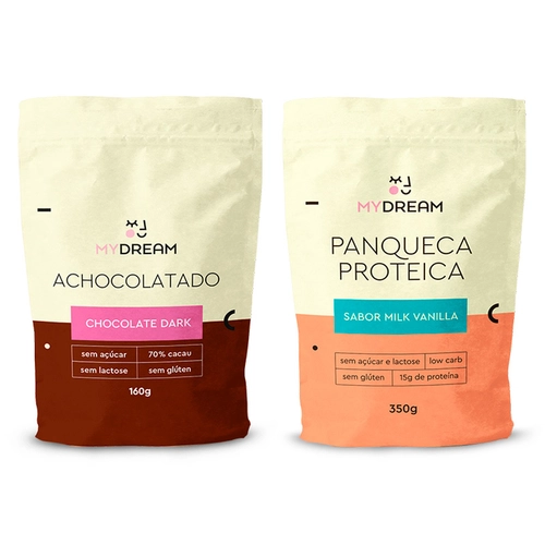 Combo Panqueca Proteica Milk Vanilla + Achocolatado Dark