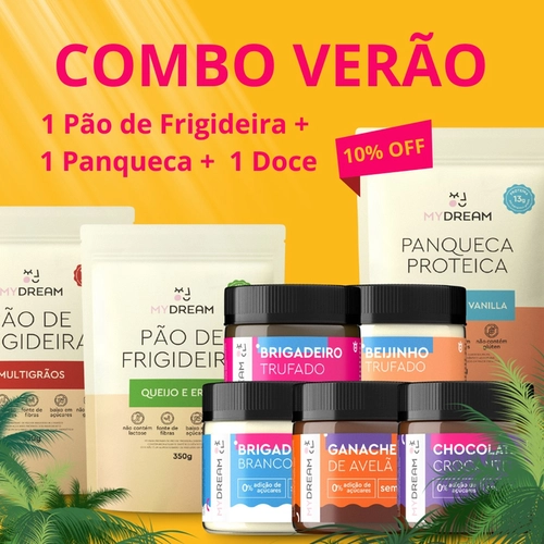 COMBO VERÃO - PANQUECA VANILLA MILK Doce:brigadeiro trufado;Pão de Frigideira:MultiGrãos;Panqueca:Milk Vanilla