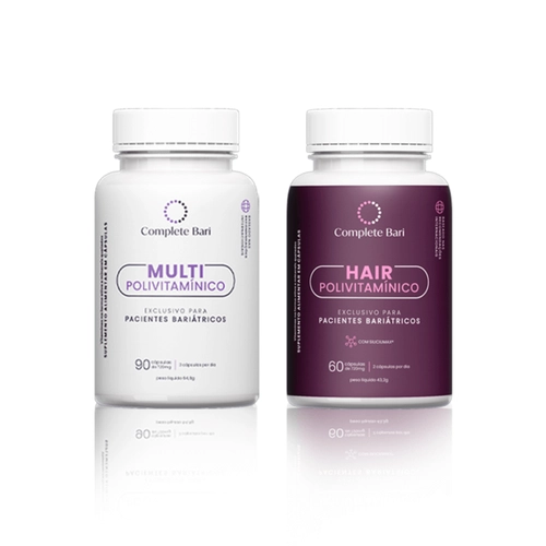 Kit Suplemento Completo Para Fortalecimento Dos Cabelos E Unhas Com Biotina + Multi Polivitamínico Em Capsulas Complete