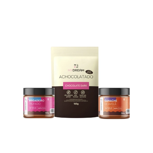 Kit Pascoa Doce sonho (ganache de avelã + brigadeiro trufado + achocolatado)