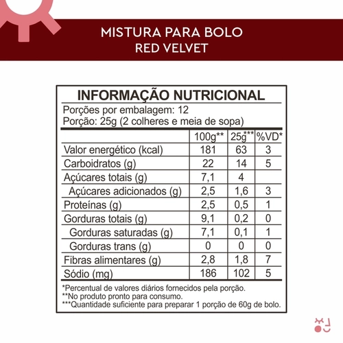 Mistura para Bolo Red Velvet